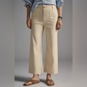 Maeve Anthropologie wide leg crop pants